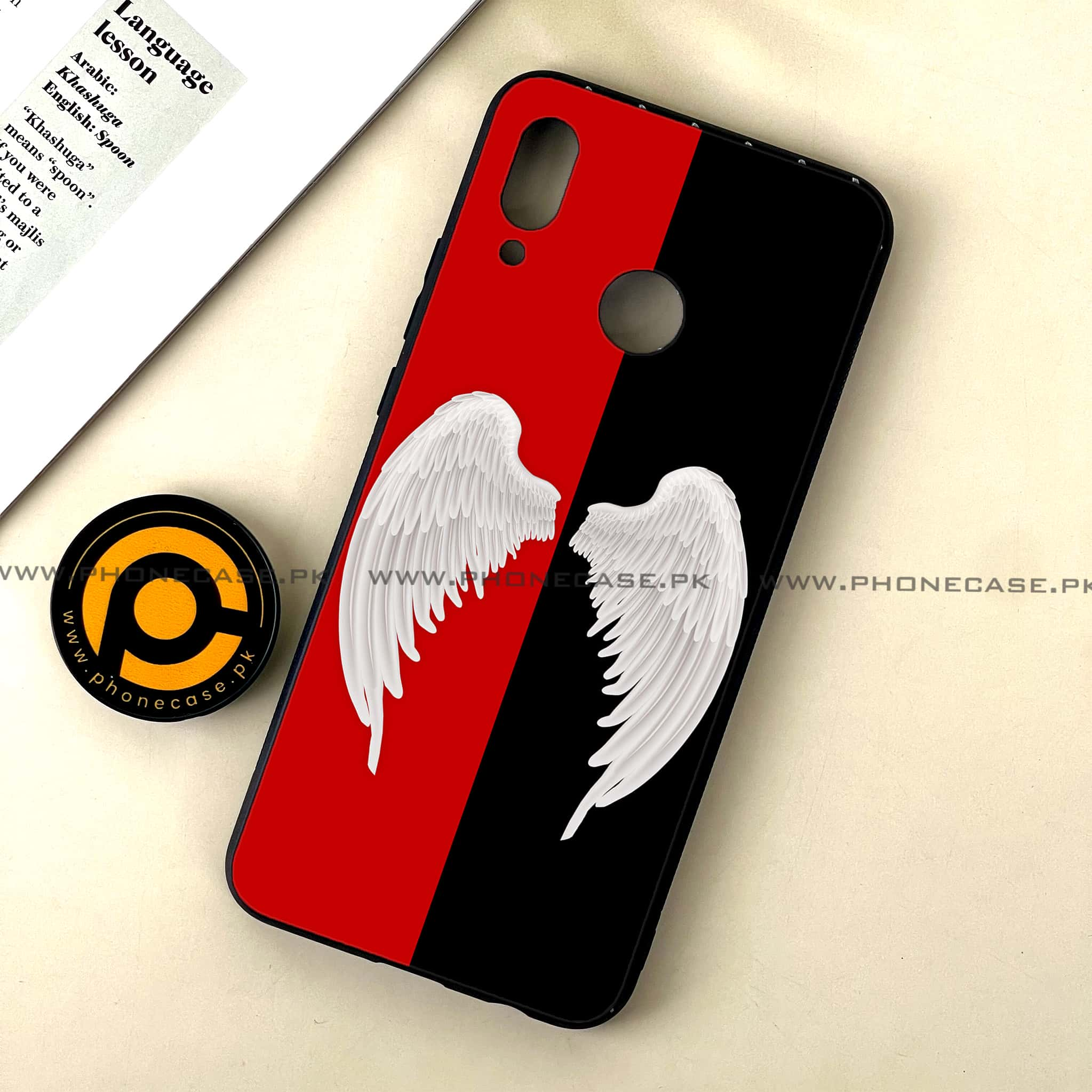 Huawei Nova 3 - Angel Wings 2.0 Series - Premium Printed Glass soft Bumper shock Proof Case