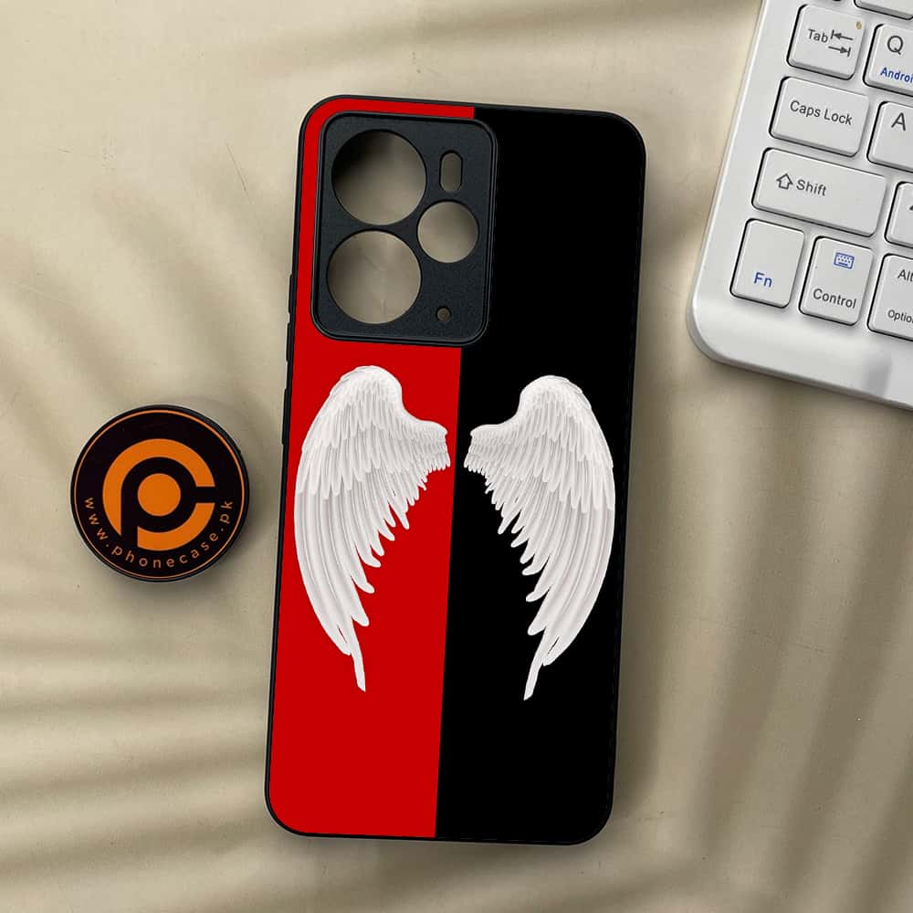 Realme 14T 5G - Angel Wings 2.0 Series - Premium Metal Printed soft Bumper Shock Proof Case