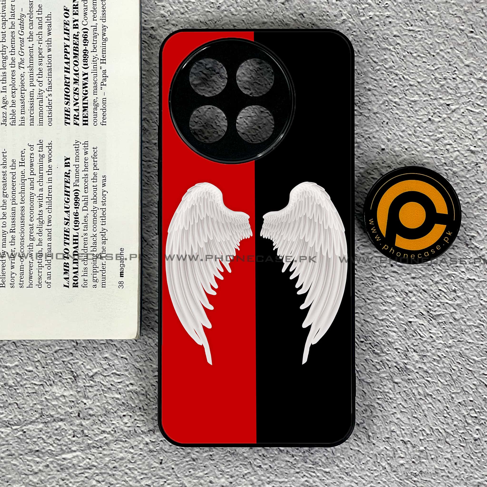 OnePlus 13R - Angel Wings 2.0 Series - Premium Printed Glass soft Bumper shock Proof Case