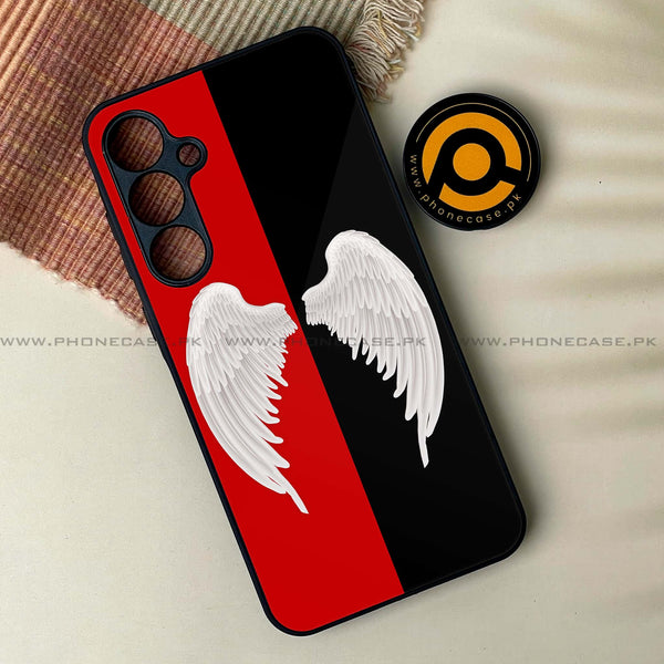 Samsung Galaxy A15 - Angel Wings 2.0  Design 4 - Premium Metal Printed soft Bumper shock Proof Case CS-34581