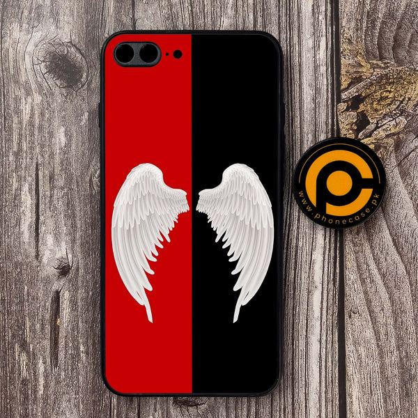 iPhone 7 Plus / 8 Plus  - Angel Wings 2.0  Design 4 - Premium Metal Printed soft Bumper shock Proof Case CS-16649