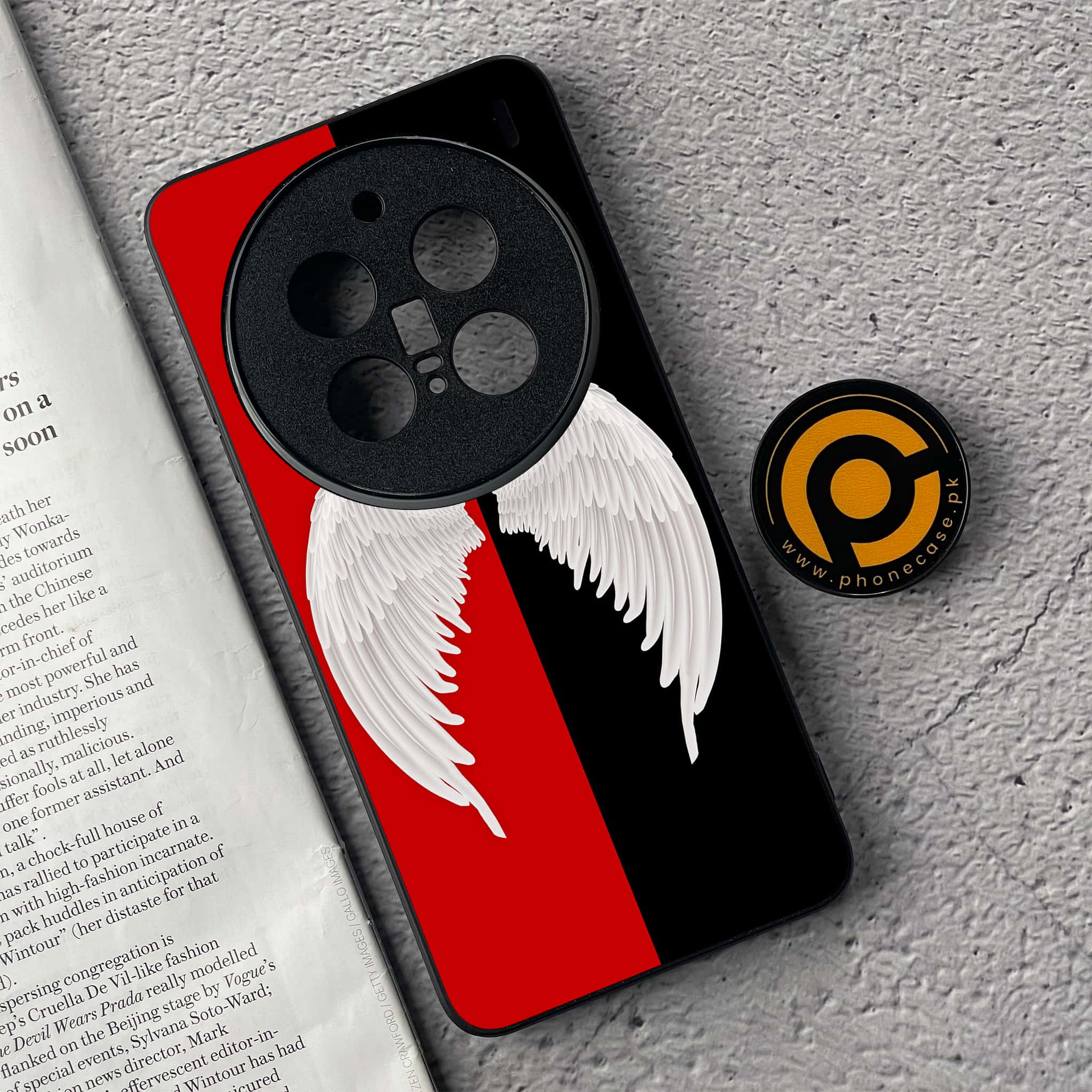 Vivo X200 Pro - Angel Wings 2.0 Series - Premium Metal  Printed soft Bumper shock Proof Case