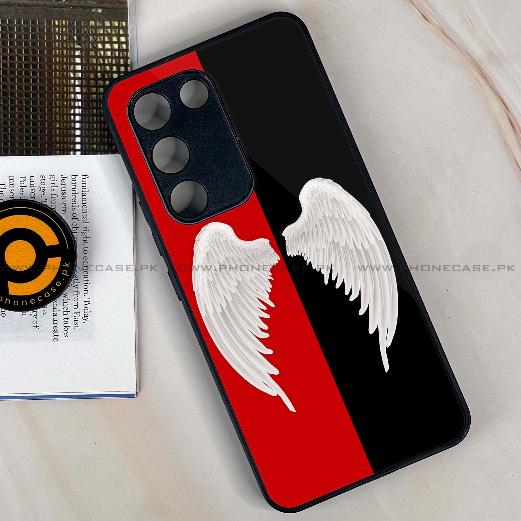 Vivo Y200e - Angel Wings 2.0 Series - Premium Metal Printed soft Bumper shock Proof Case
