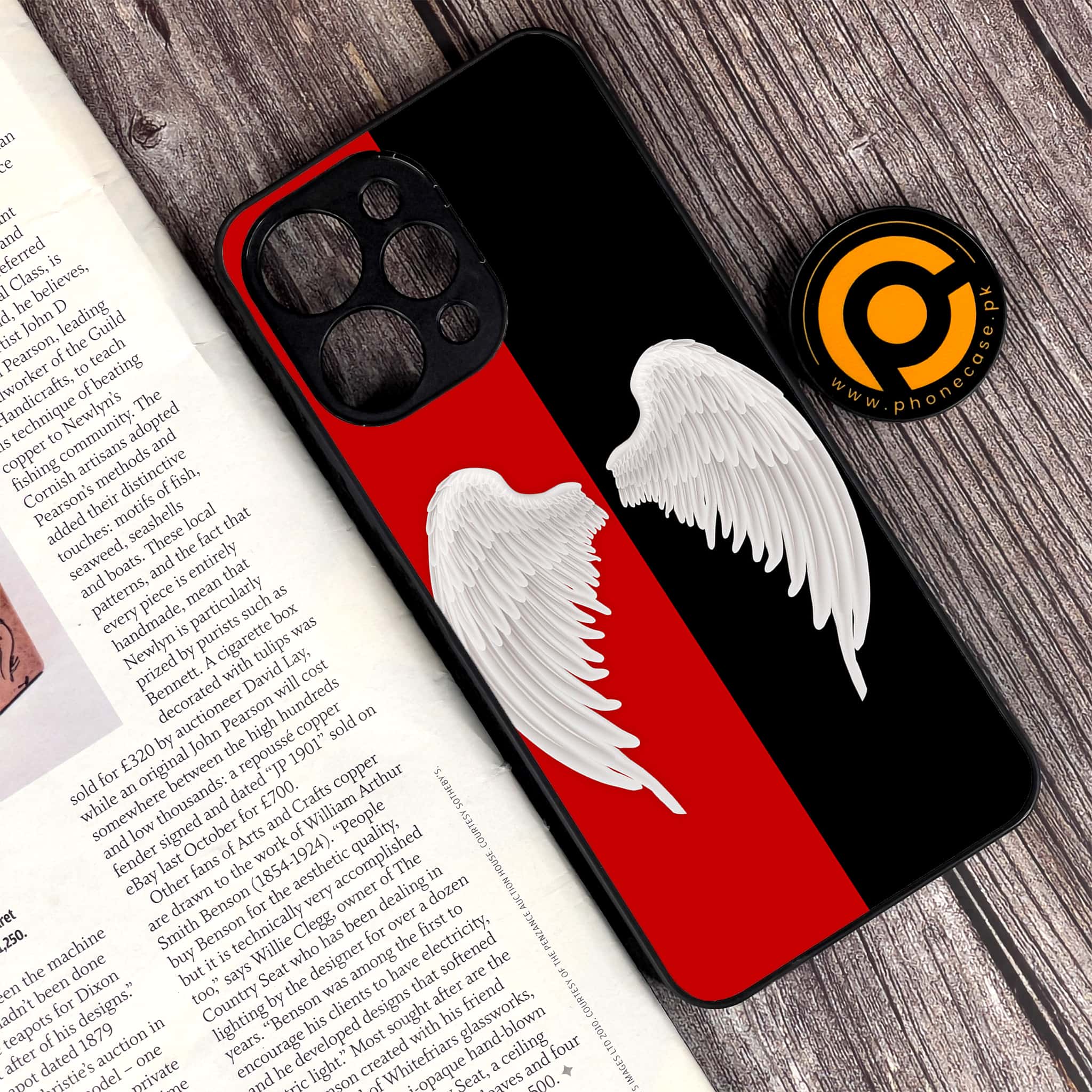 Xiaomi Redmi 12 - Angel Wings 2.0 Series - Premium Printed Glass soft Bumper shock Proof Case