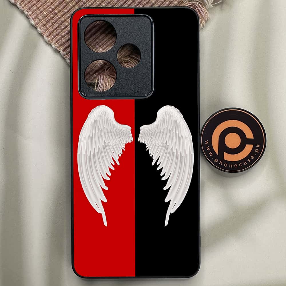 Realme GT 7 - Angel Wings 2.0 Series - Premium Metal Printed soft Bumper shock Proof Case