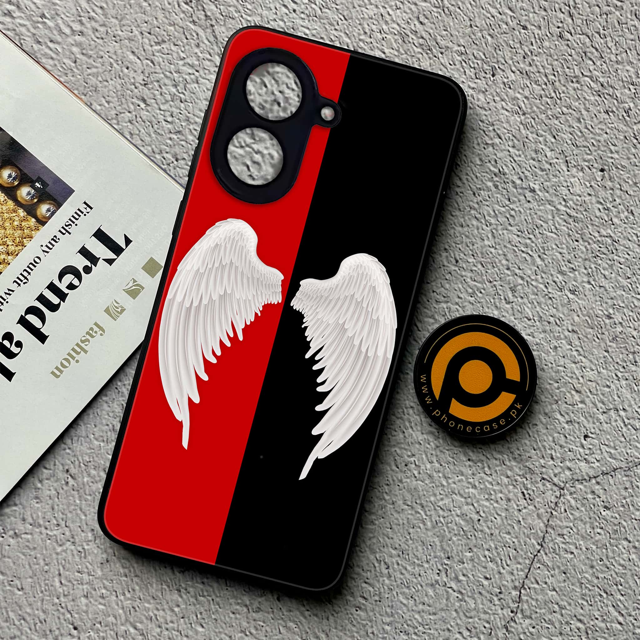 Xiaomi Redmi A5 - Angel Wings 2.0 Series - Premium Metal Printed soft Bumper shock Proof Case