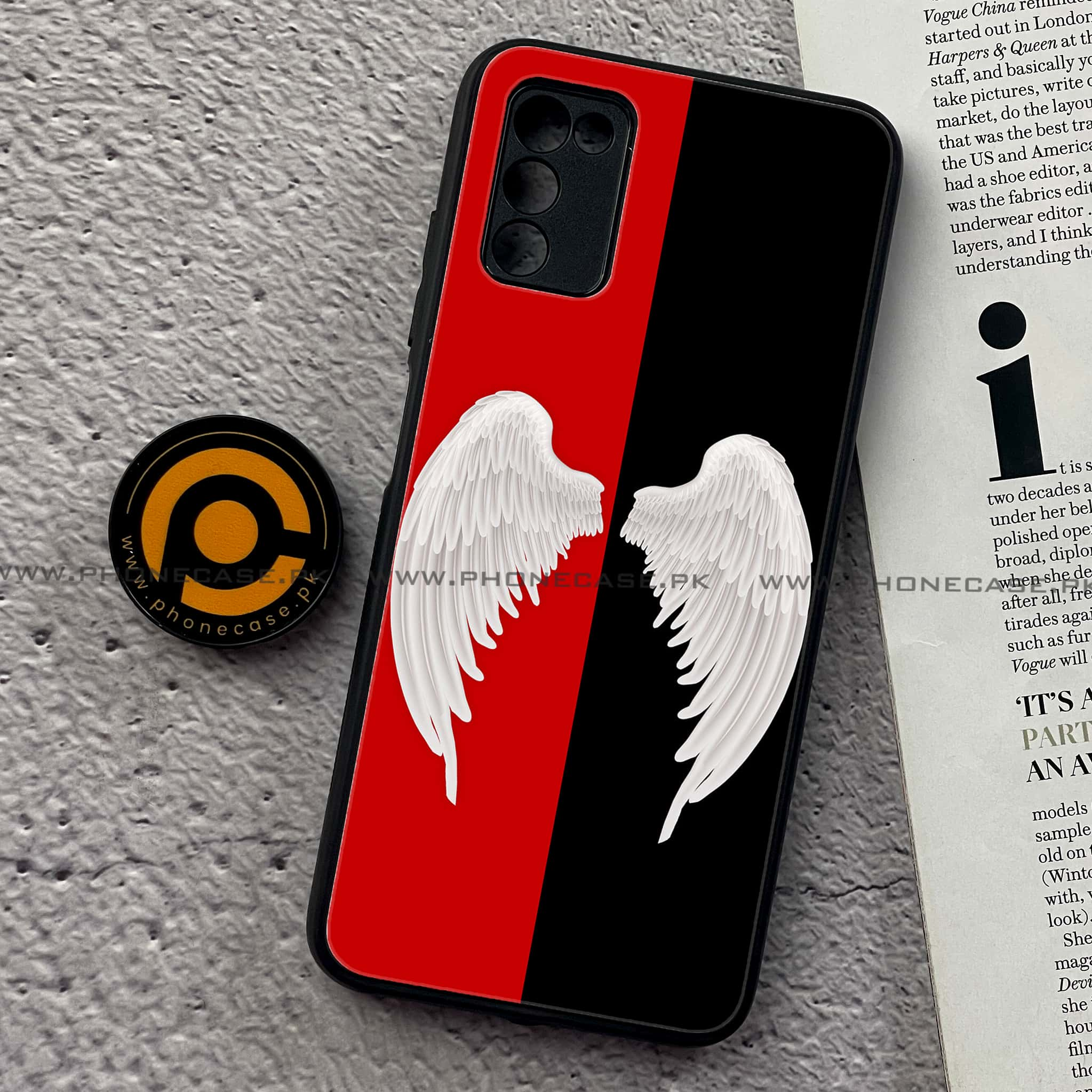 Samsung Galaxy A02s - Angel Wings 2.0 Series - Premium Printed Metal soft Bumper shock Proof Case