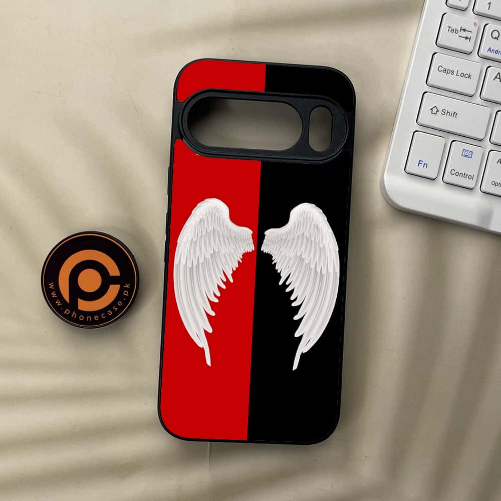 Google Pixel 10  - Angel Wings 2.0 Series - Premium Metal Printed soft Bumper Shockof Case
