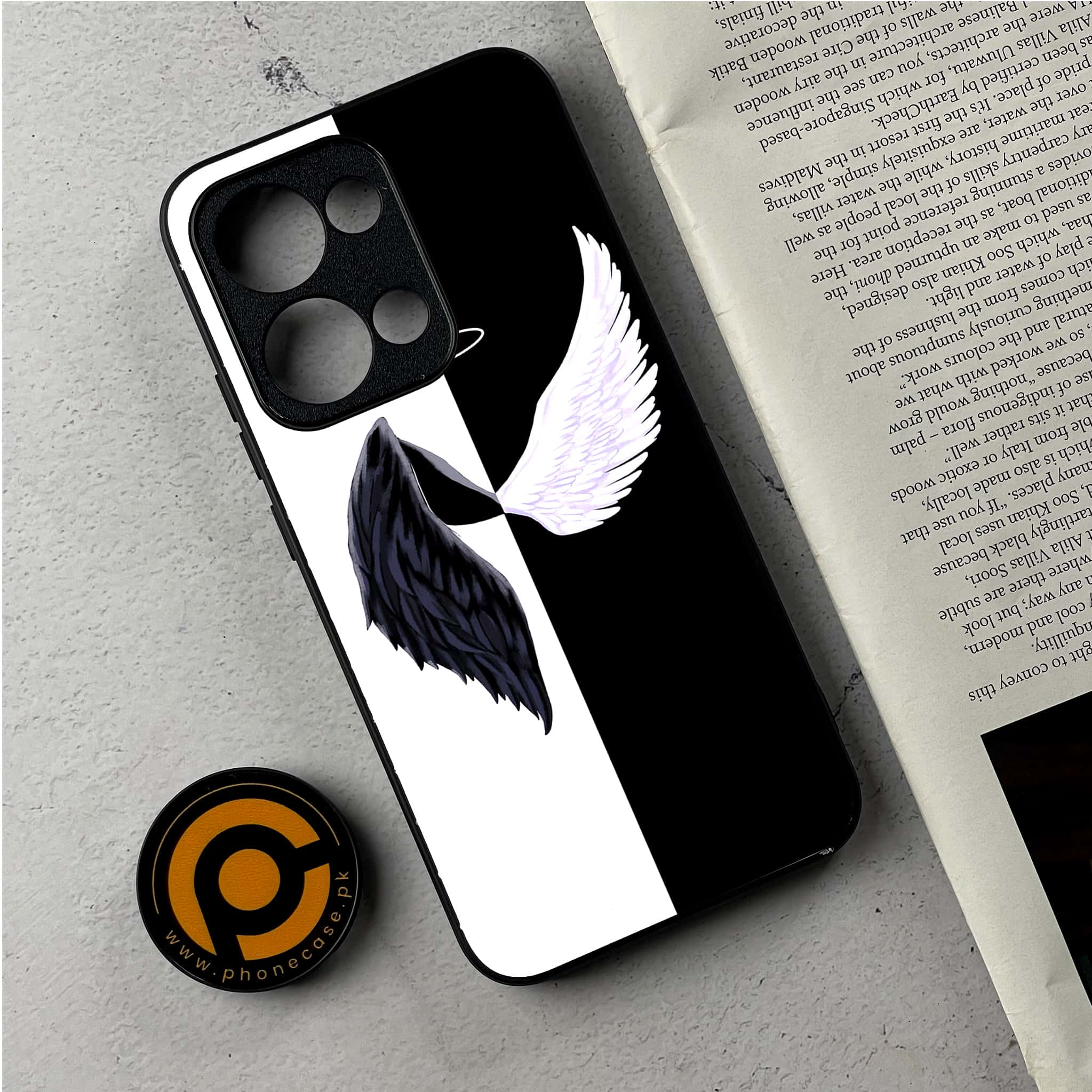 Oppo Reno 13 - Angel Wings 2.0 Series - Premium Metal Printed Soft Bumper Shockproof Case