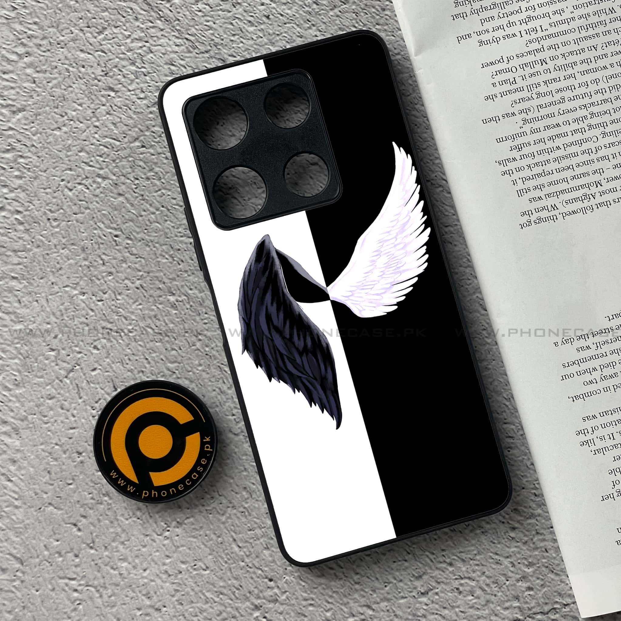 Infinix Note 30 Pro - Angel Wings 2.0 Series - Premium Metal Printed soft Bumper shock Proof Case