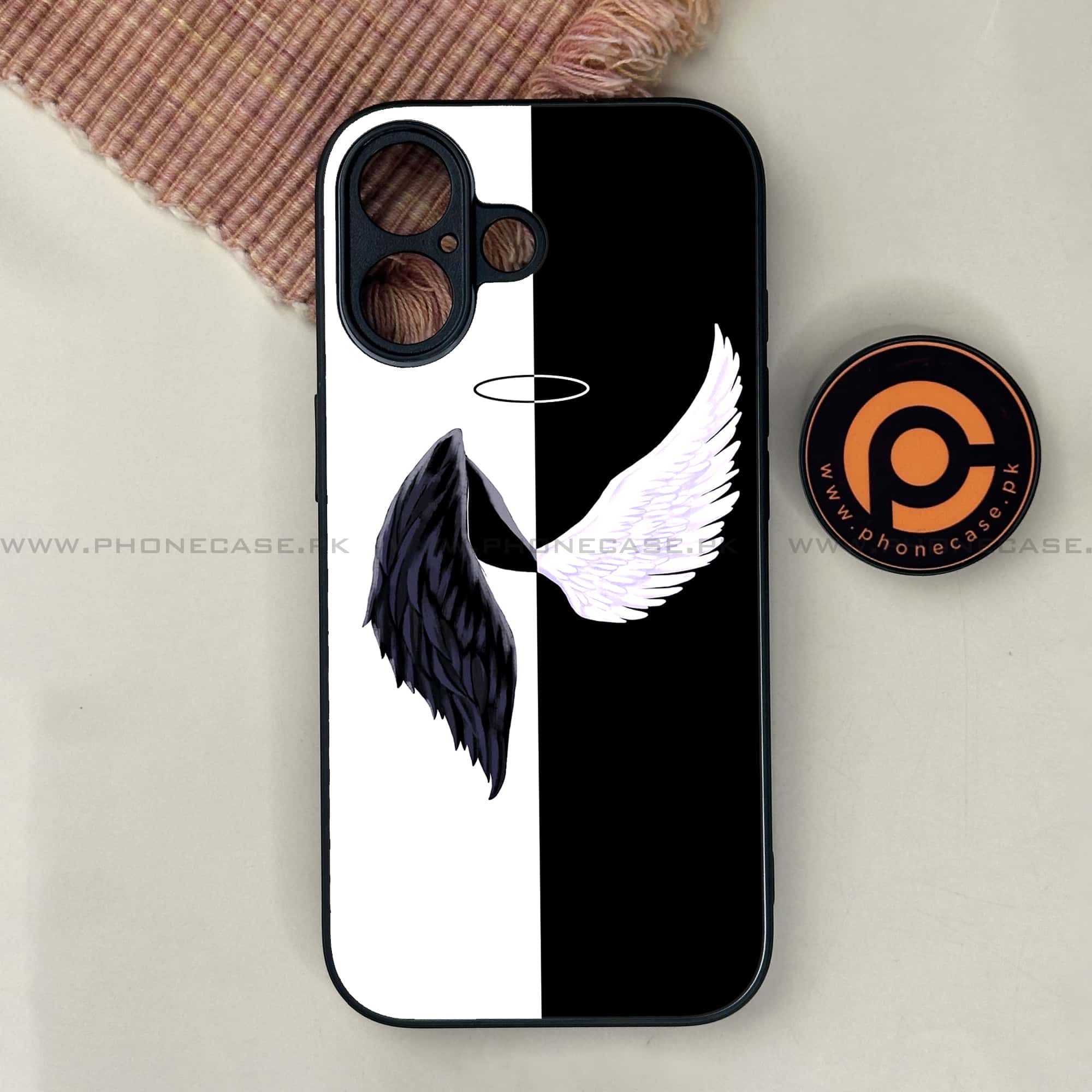 iPhone 17 - Angel Wings 2.0 Series - Premium Printed Glass soft Bumper shock Proof Case