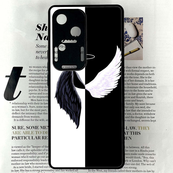 Vivo V30 - Angel Wings 2.0 Design 5 - Premium Printed Glass soft Bumper shock Proof Case CS-17119