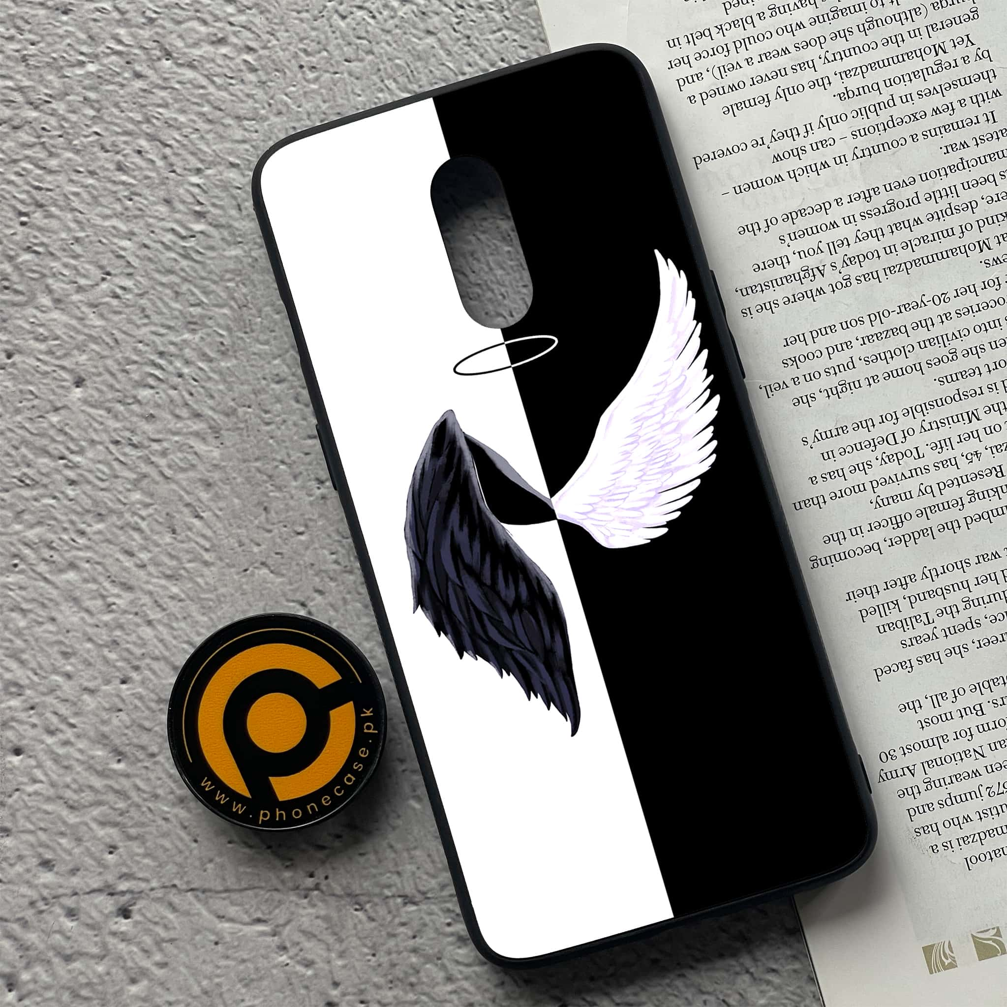 OnePlus 7 - Angel Wings 2.0 Series - Premium Printed Glass soft Bumper shock Proof Case