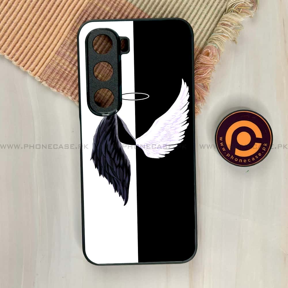Infinix Hot 60i - Angel Wings 2.0 Series - Premium Metal Printed soft Bumper shock Proof Case