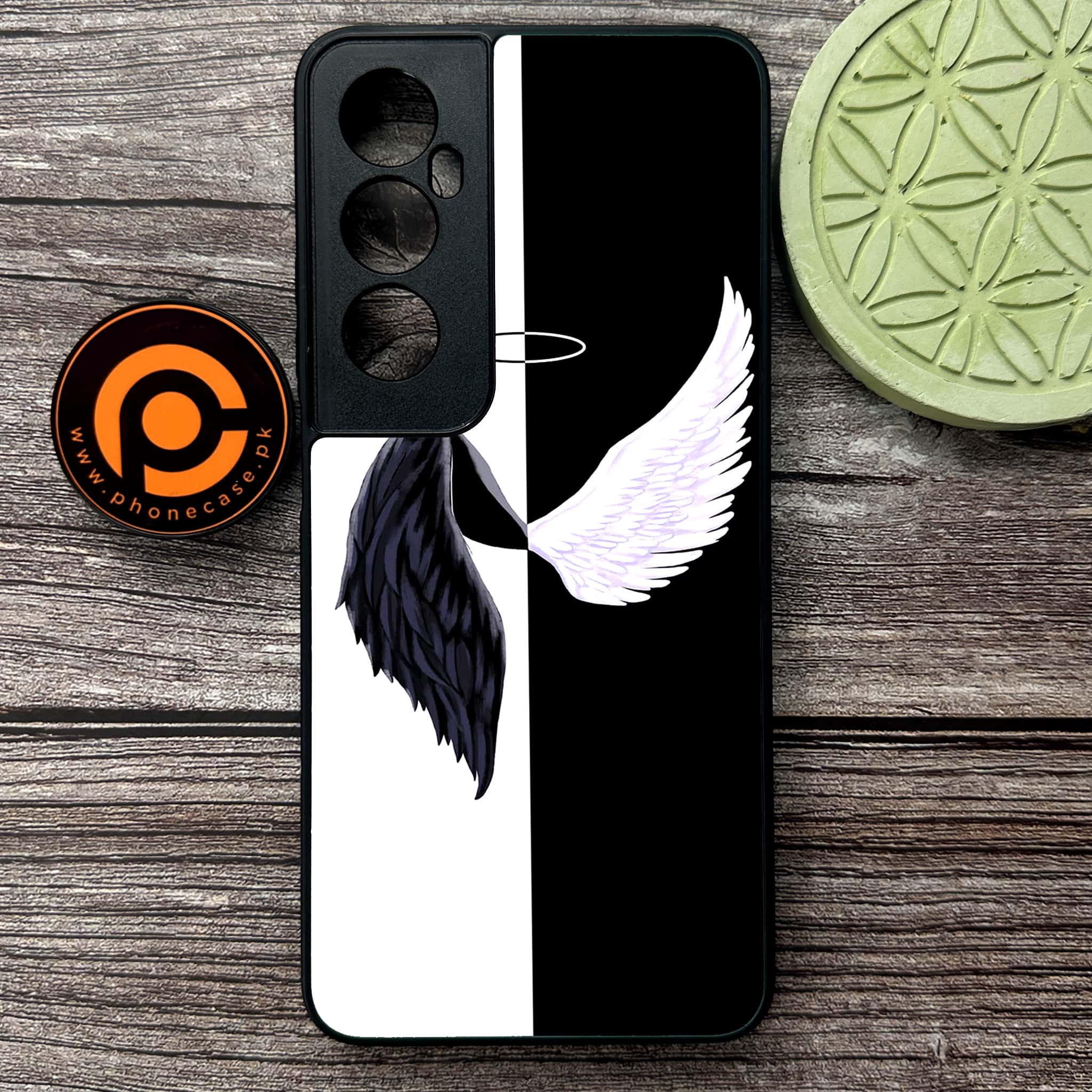 Realme C65  - Angel Wings 2.0 Series - Premium Metal Printed soft Bumper shock Proof Case