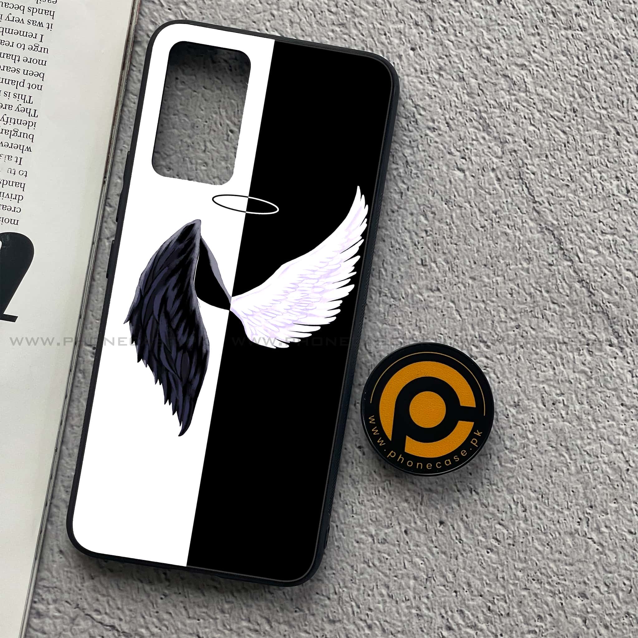 Vivo V21 - Angel Wings 2.0 Series - Premium Printed Glass soft Bumper shock Proof Case