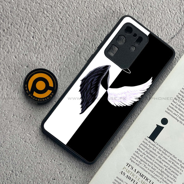 Samsung Galaxy S20 Ultra - Angel Wings 2.0 Design 5 - Premium Printed Glass soft Bumper shock Proof Case CS-36897