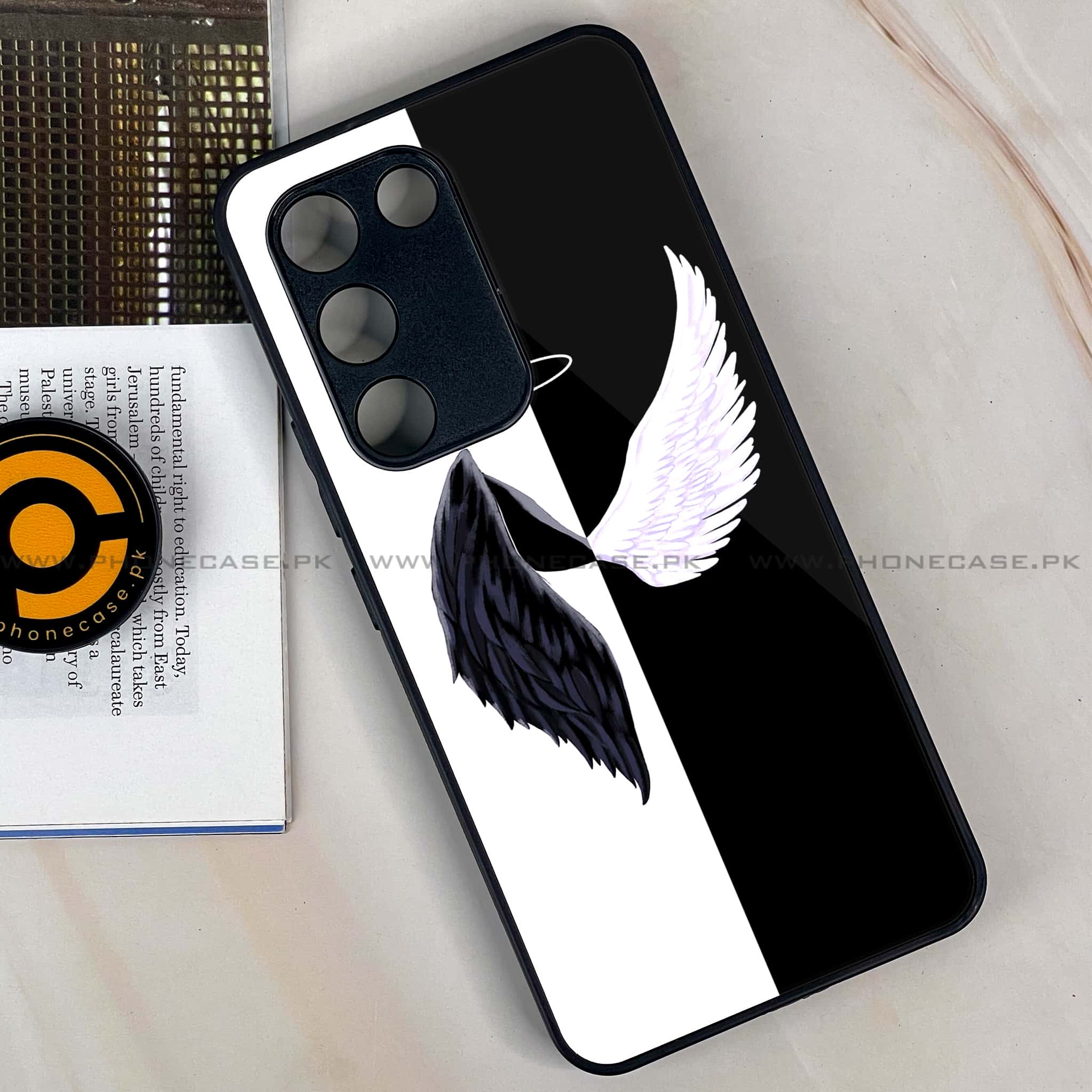 Vivo Y200e - Angel Wings 2.0 Series - Premium Metal Printed soft Bumper shock Proof Case
