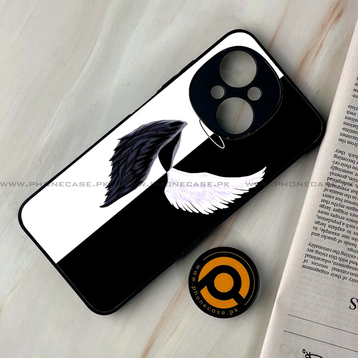 Tecno Spark Go 1 - Angel Wings 2.0 Design 5 - Premium Printed Glass soft Bumper shock Proof Case CS-22185  CS-23930 CS-25155 CS-30197 CS-30738