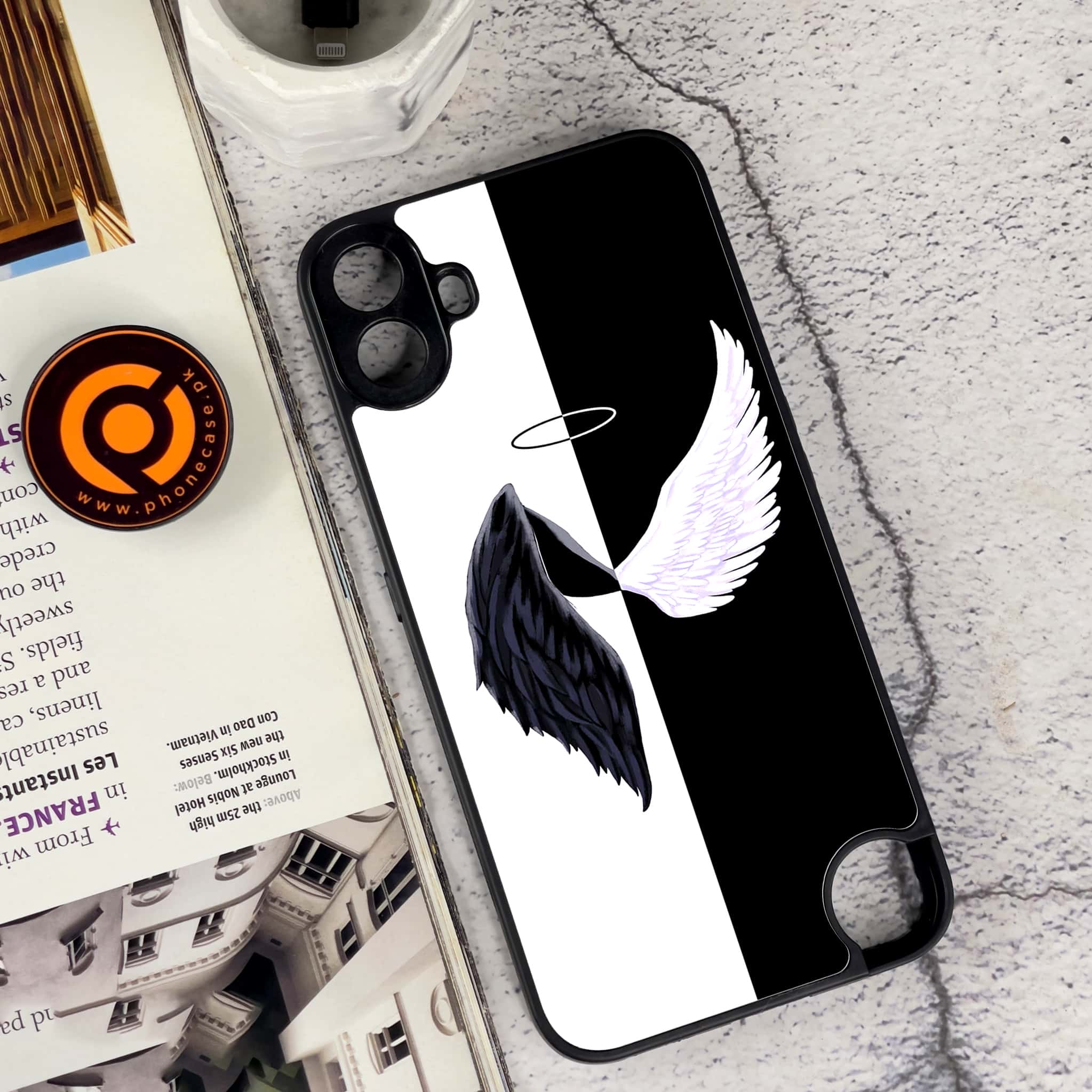 Nothing CMF Phone 1 - Angel Wings 2.0 Series - Premium Metal Printed soft Bumper Shock Proof Case