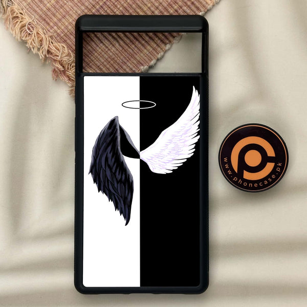 Google Pixel 6 - Angel Wings 2.0 Series  Design 5 - Premium Metal Printed soft Bumper Shock Proof Case  CS-48624