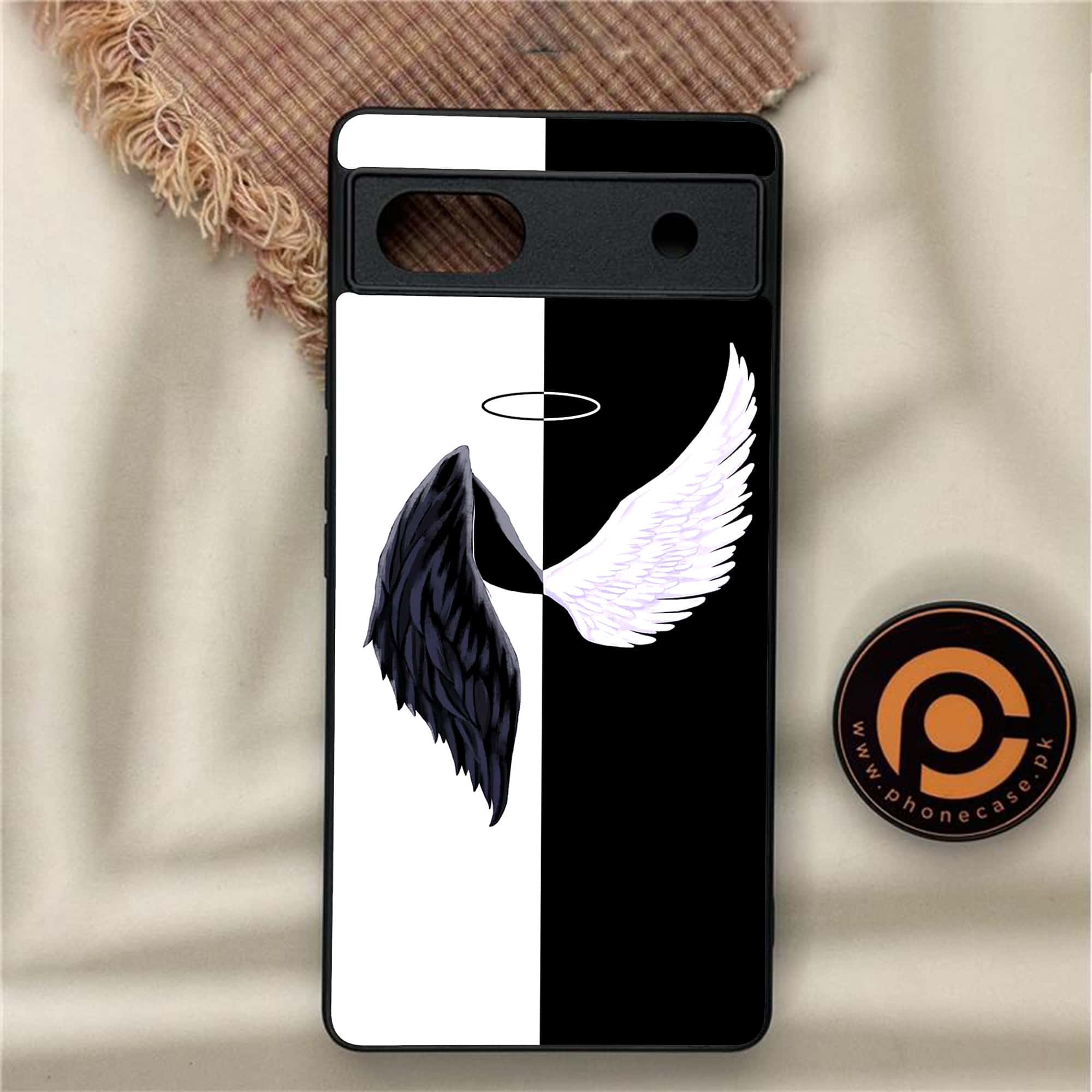 Google Pixel 6A - Angel Wings 2.0 Series - Premium Metal Printed soft Bumper Shock Proof Case