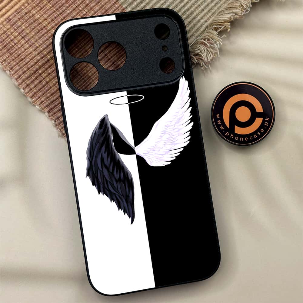 iPhone 17 Pro Max - Angel Wings 2.0 Series - Premium Metal Printed soft Bumper shock Proof Case