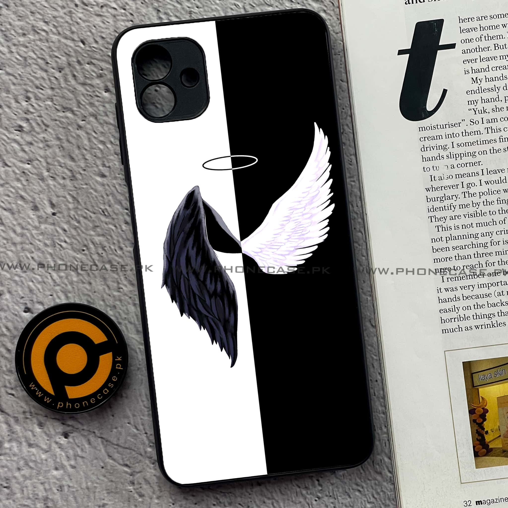 Samsung Galaxy A04 - Angel Wings 2.0 Series - Premium Printed Metal soft Bumper shock Proof Case