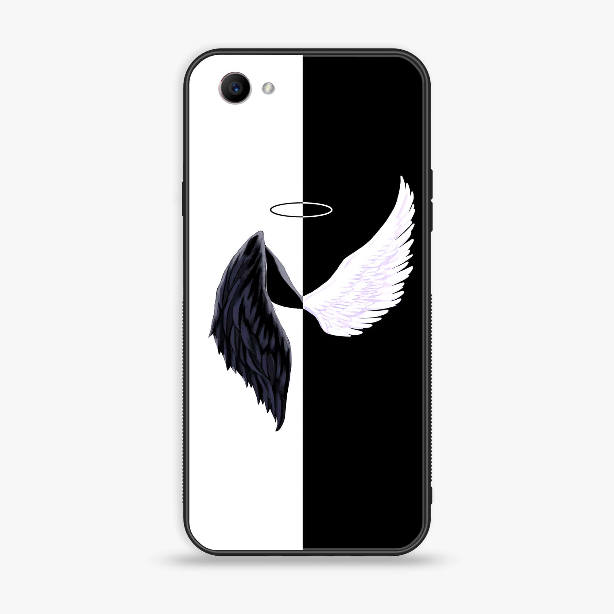 Oppo F7 Youth -  Angel Wings 2.0 Series - Premium Printed Glass soft Bumper shock Proof Case