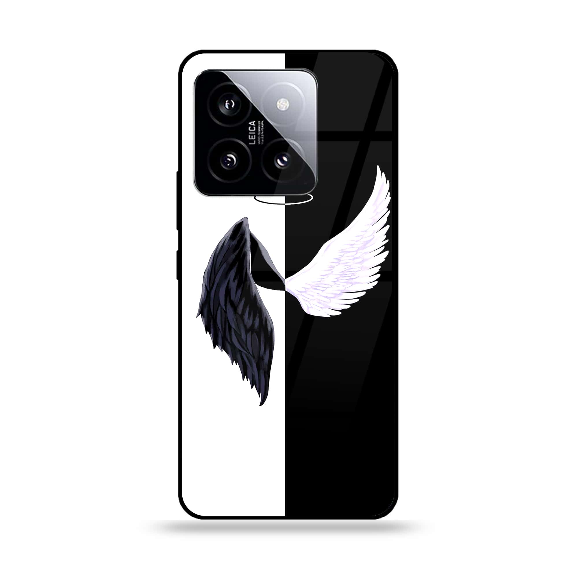Xiaomi 14 - Angel Wings 2.0 Series - Premium Printed Glass soft Bumper shock Proof Case