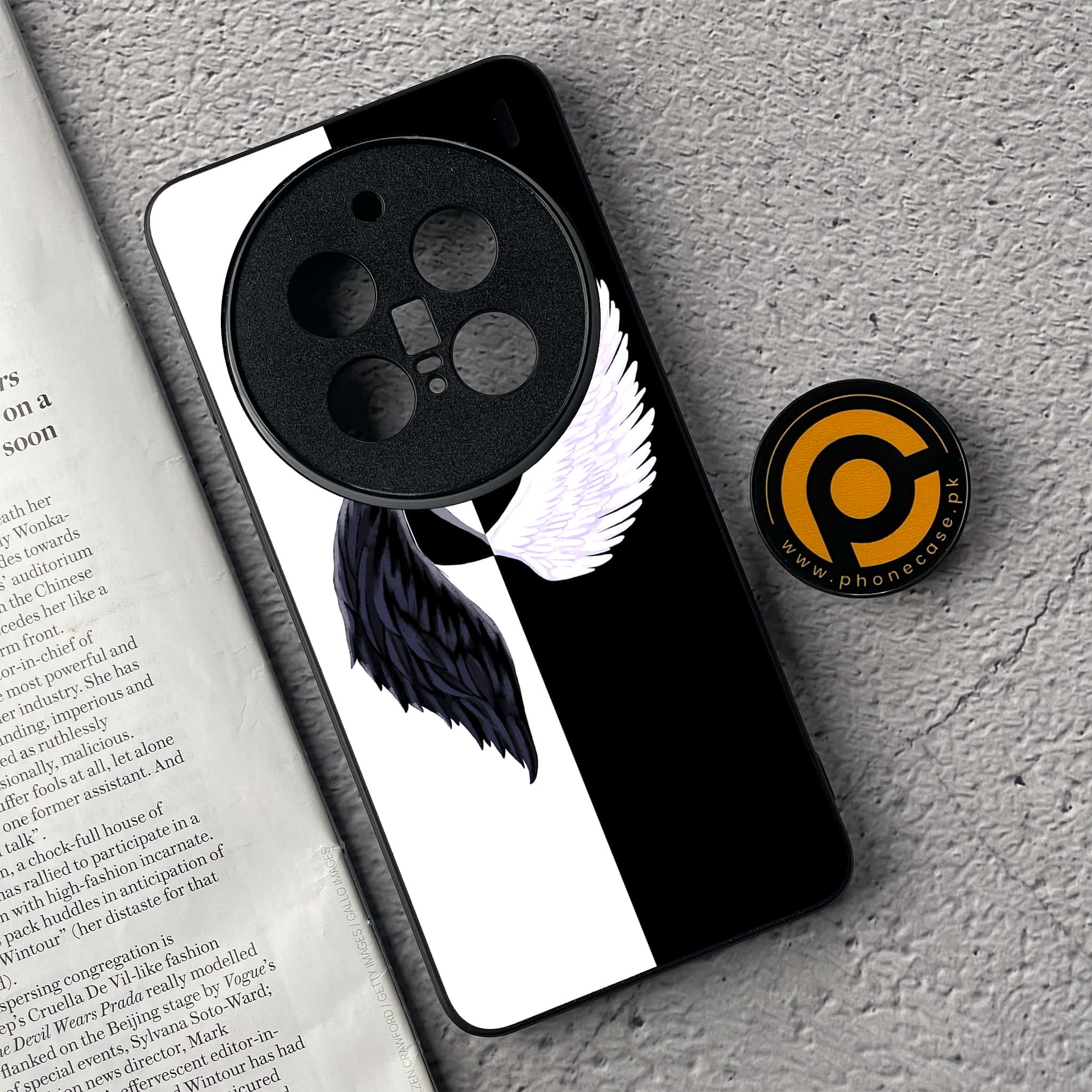 Vivo X200 Pro - Angel Wings 2.0 Series - Premium Metal  Printed soft Bumper shock Proof Case