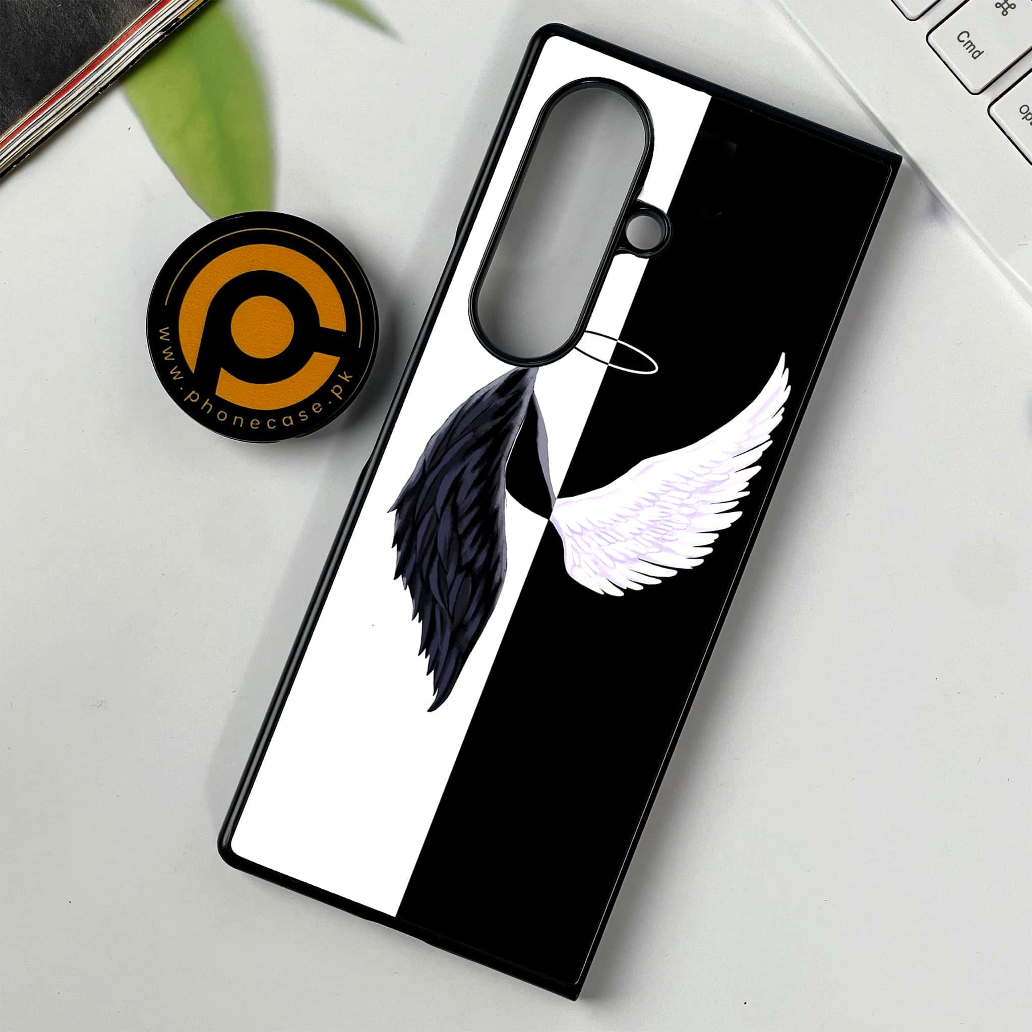 Samsung Galaxy Z Fold 7 - Angel Wings 2.0 Series - Premium Metal Printed soft Bumper shock Proof Case