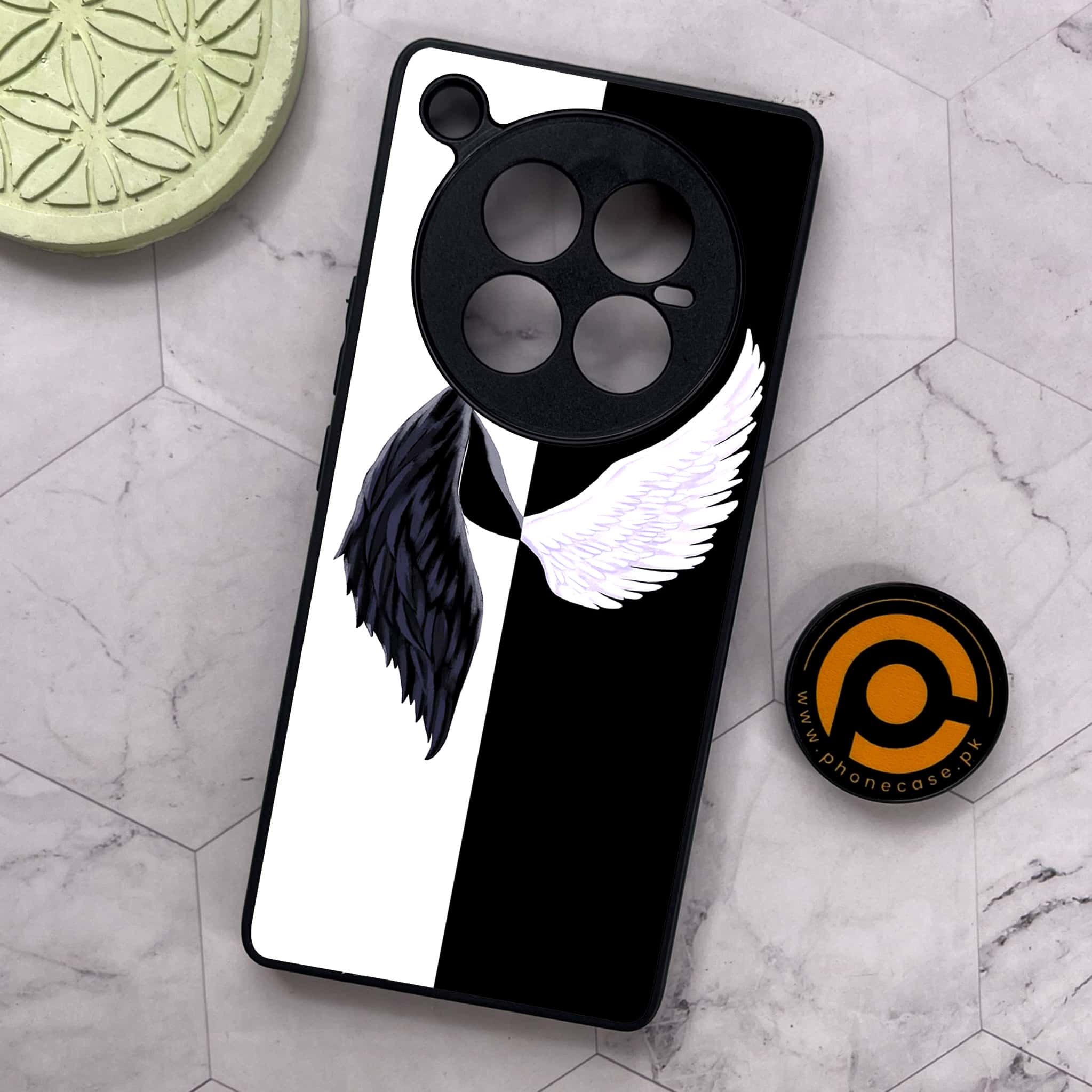 Infinix Zero 40 5G - Angel Wings 2.0 Series - Premium Metal Printed soft Bumper shock Proof Case