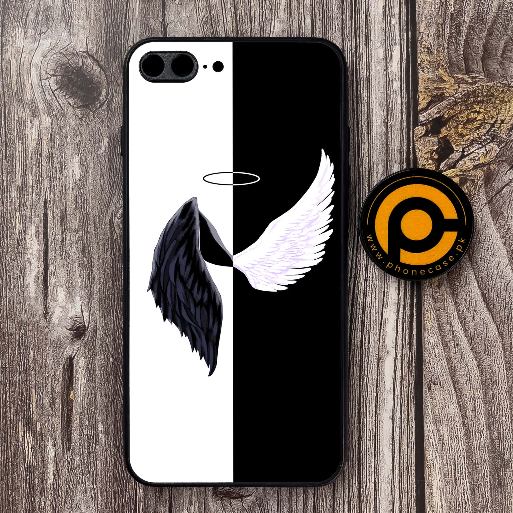 iPhone 7 Plus- Angel Wings 2.0  Series - Premium Metal Printed soft Bumper shock Proof Case
