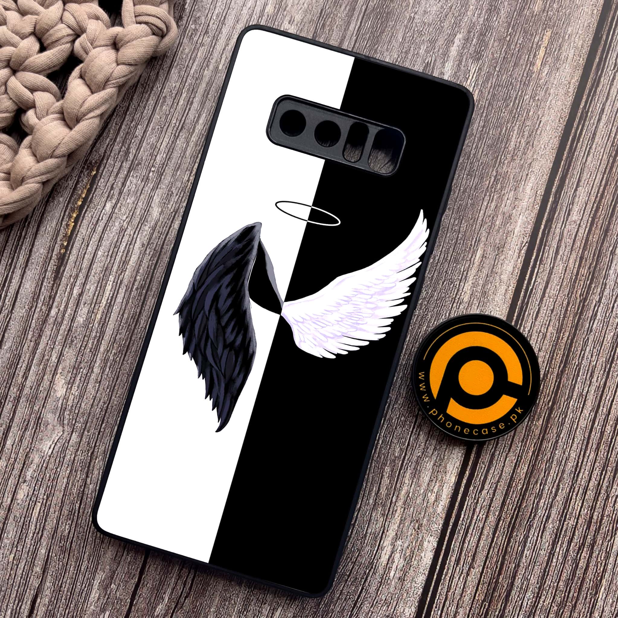 Samsung Galaxy Note 8 -Angel Wings 2.0 Series - Premium Metal Printed soft Bumper shock Proof Case