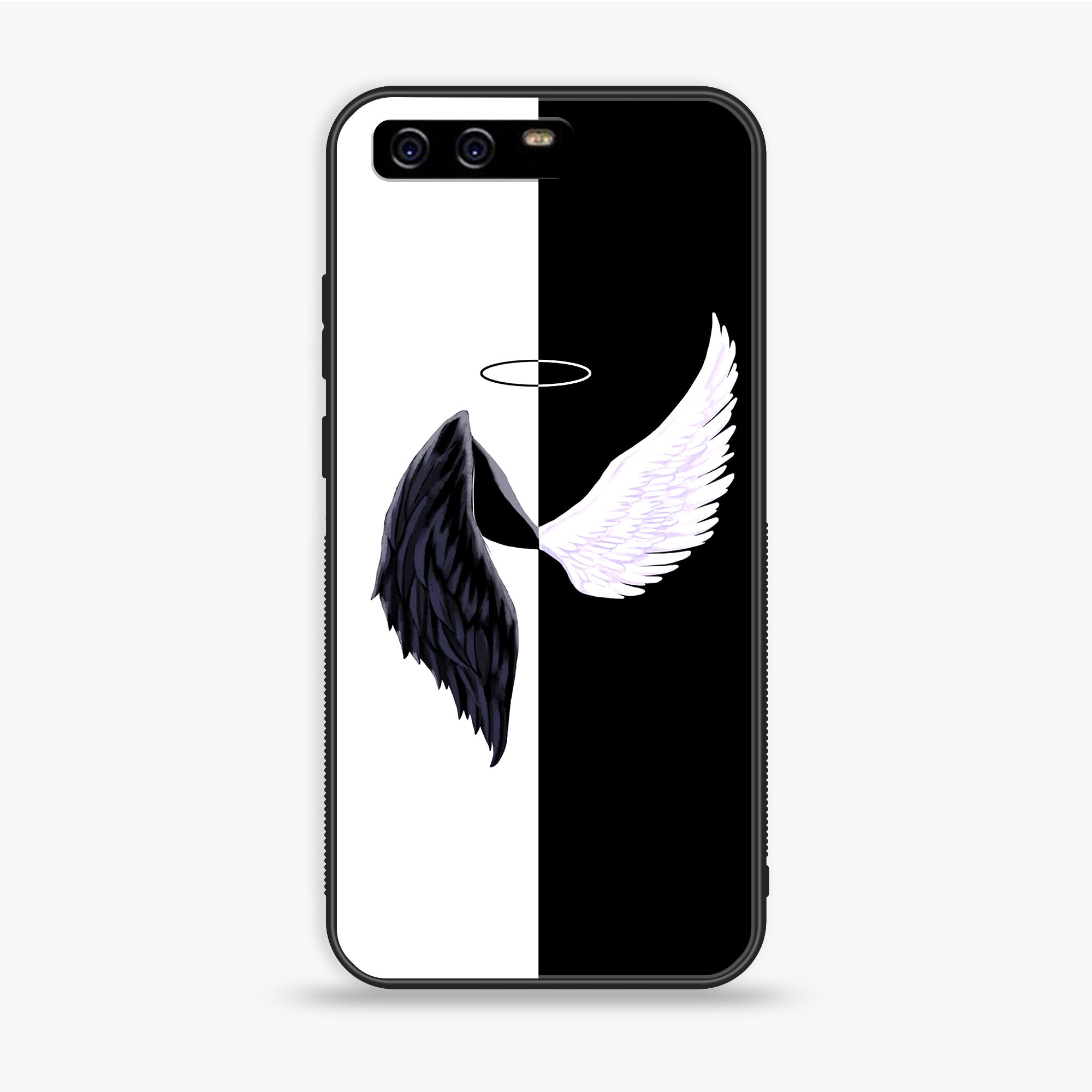 Huawei P10 Plus - Angel Wings 2.0 Series - Premium Printed Glass soft Bumper shock Proof Case