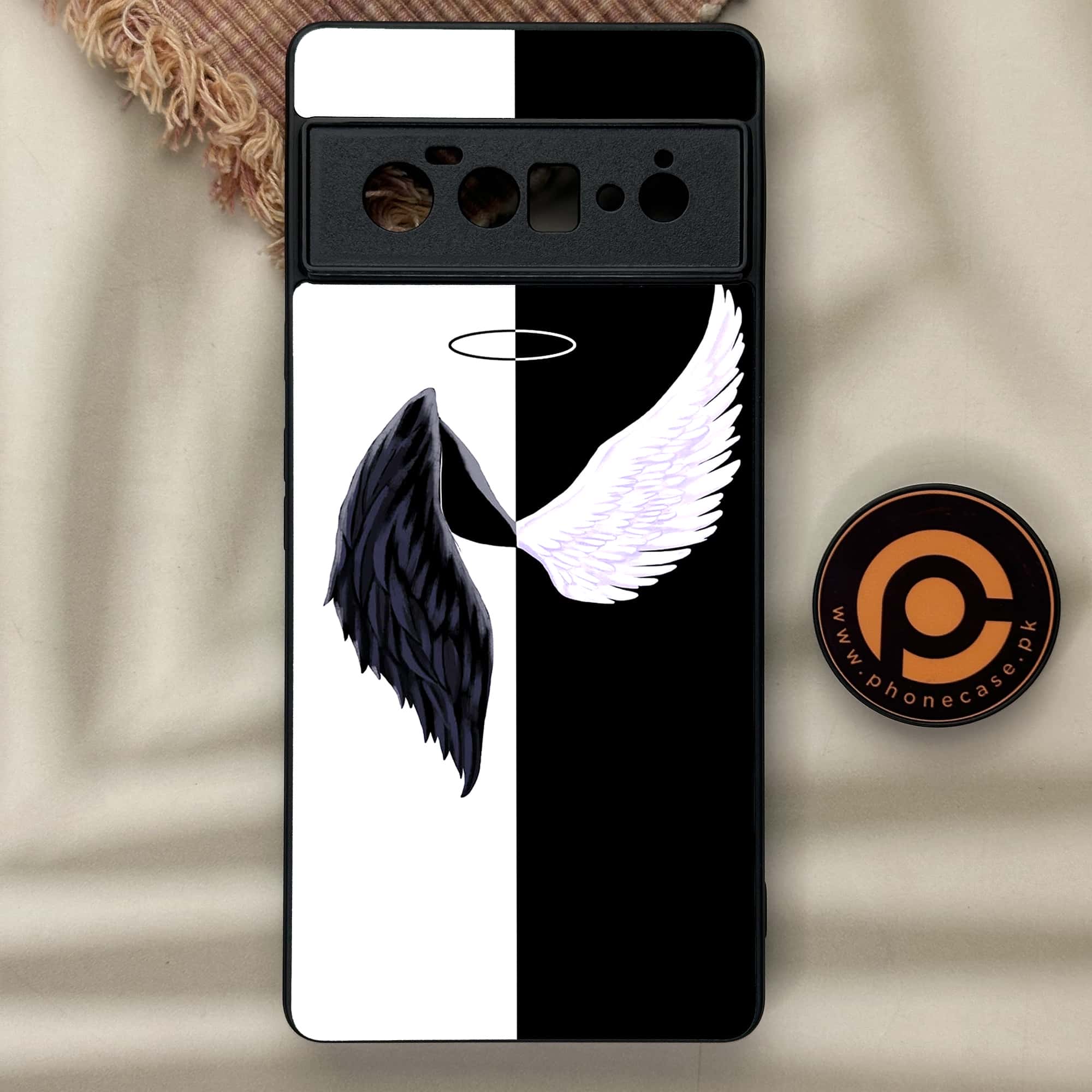 Google Pixel 6 Pro- Angel Wings 2.0 Series - Premium Metal Printed soft Bumper Shock Proof Case
