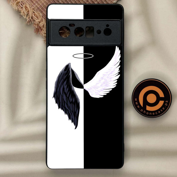 Google Pixel 6 Pro- Angel Wings 2.0 Design 5  - Premium Metal Printed soft Bumper Shock Proof Case CS-40028 CS-41137