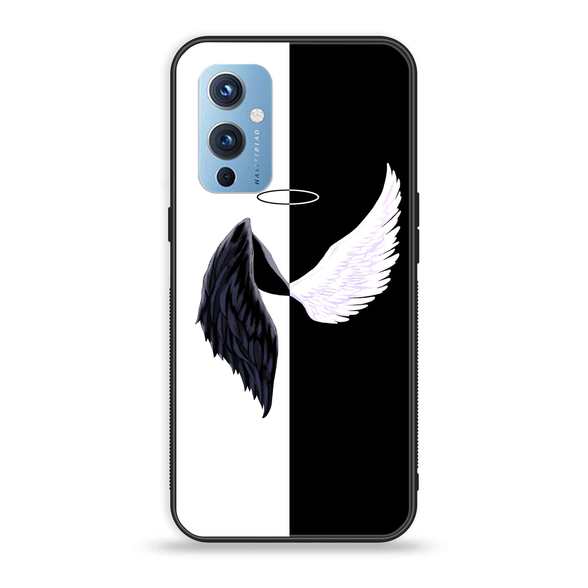 OnePlus 9 - Angel Wings 2.0 Series - Premium Printed Glass soft Bumper shock Proof Case