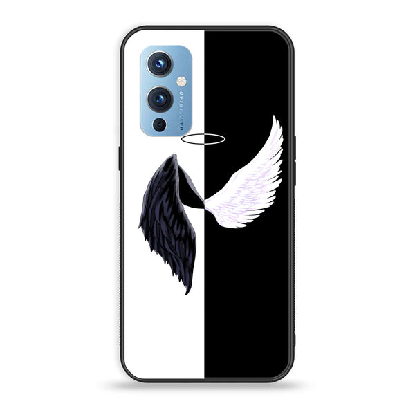 OnePlus 9 - Angel Wings 2.0 Design 5- Premium Printed Glass soft Bumper shock Proof Case CS-45863
