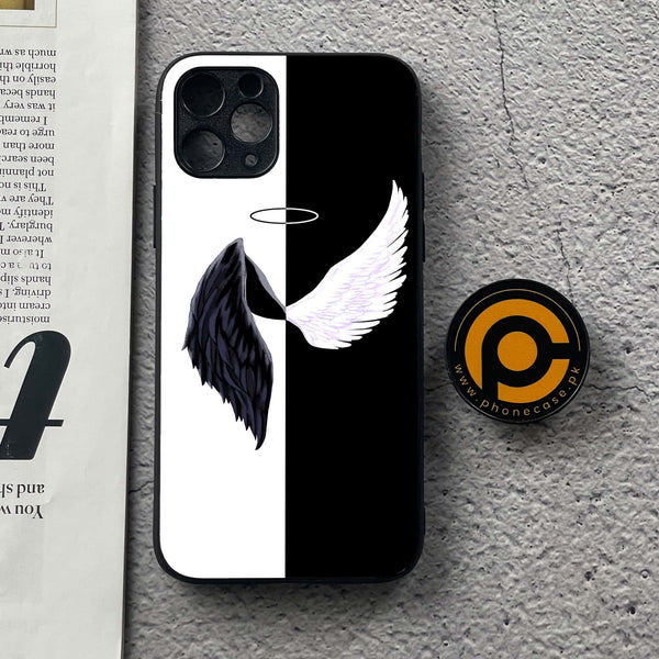 iPhone 11 Pro - Angel Wings 2.0  Design 5  Premium Printed Glass soft Bumper shock Proof Case  CS-33548 CS-36768
