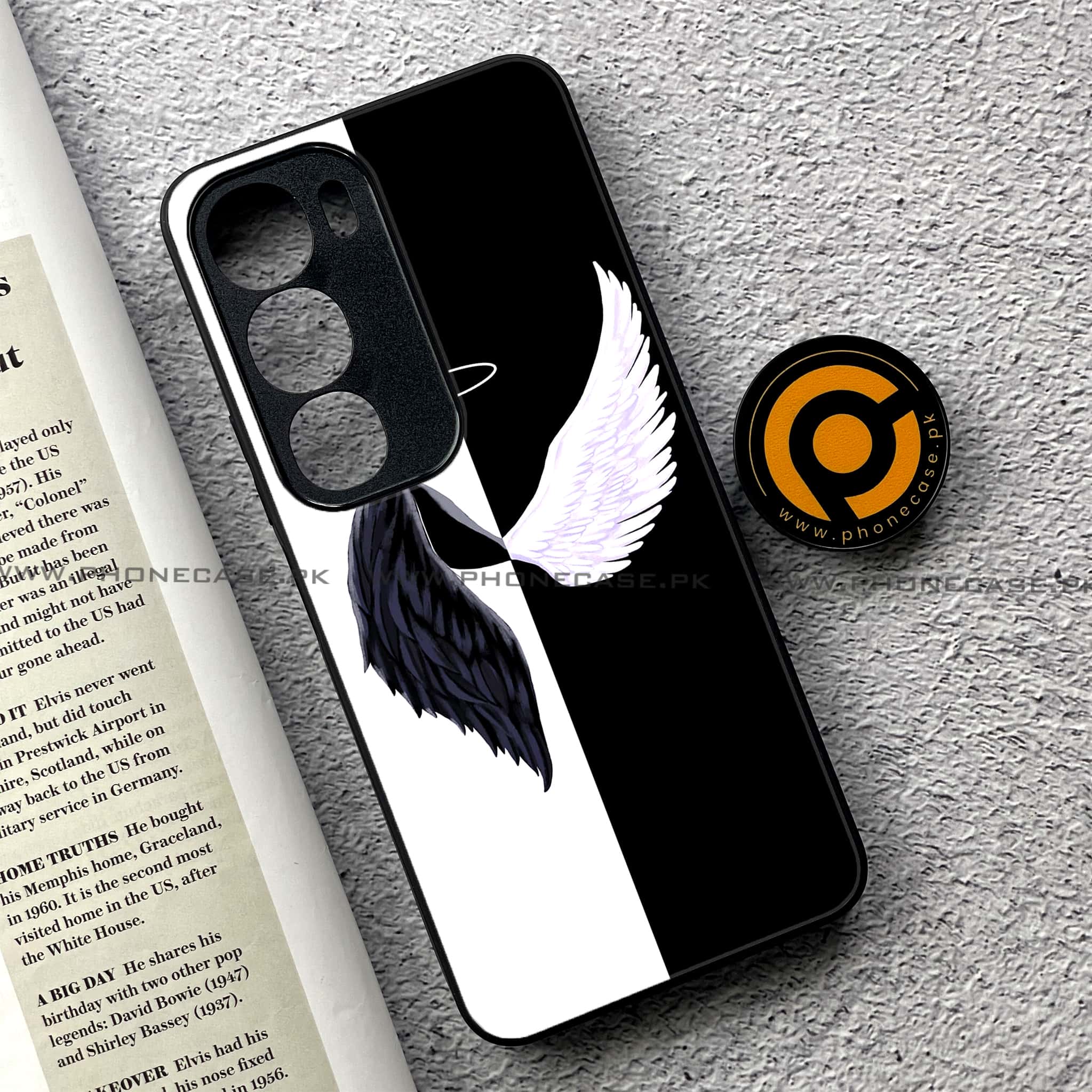 Vivo Y19s Pro - Angel Wings 2.0 Series - Premium Metal Printed soft Bumper shock Proof Case