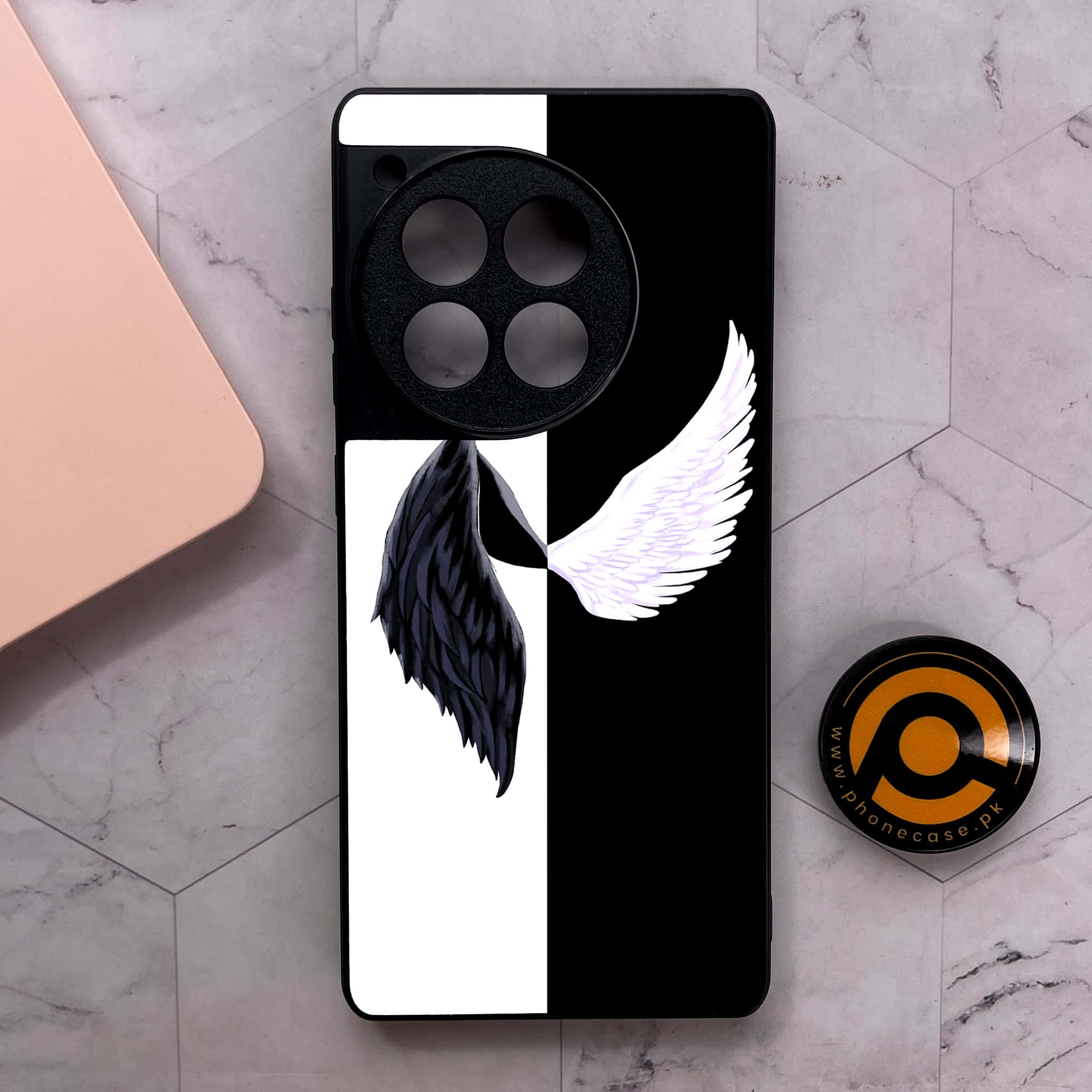 OnePlus 12R - Angel Wings 2.0 Series - Premium Metal Printed soft Bumper shock Proof Case