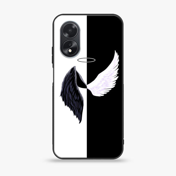 Oppo A38 4G / Oppo A18 4G - Angel Wings Design 5 - Premium Printed Metal soft Bumper shock Proof Case  CS-46625