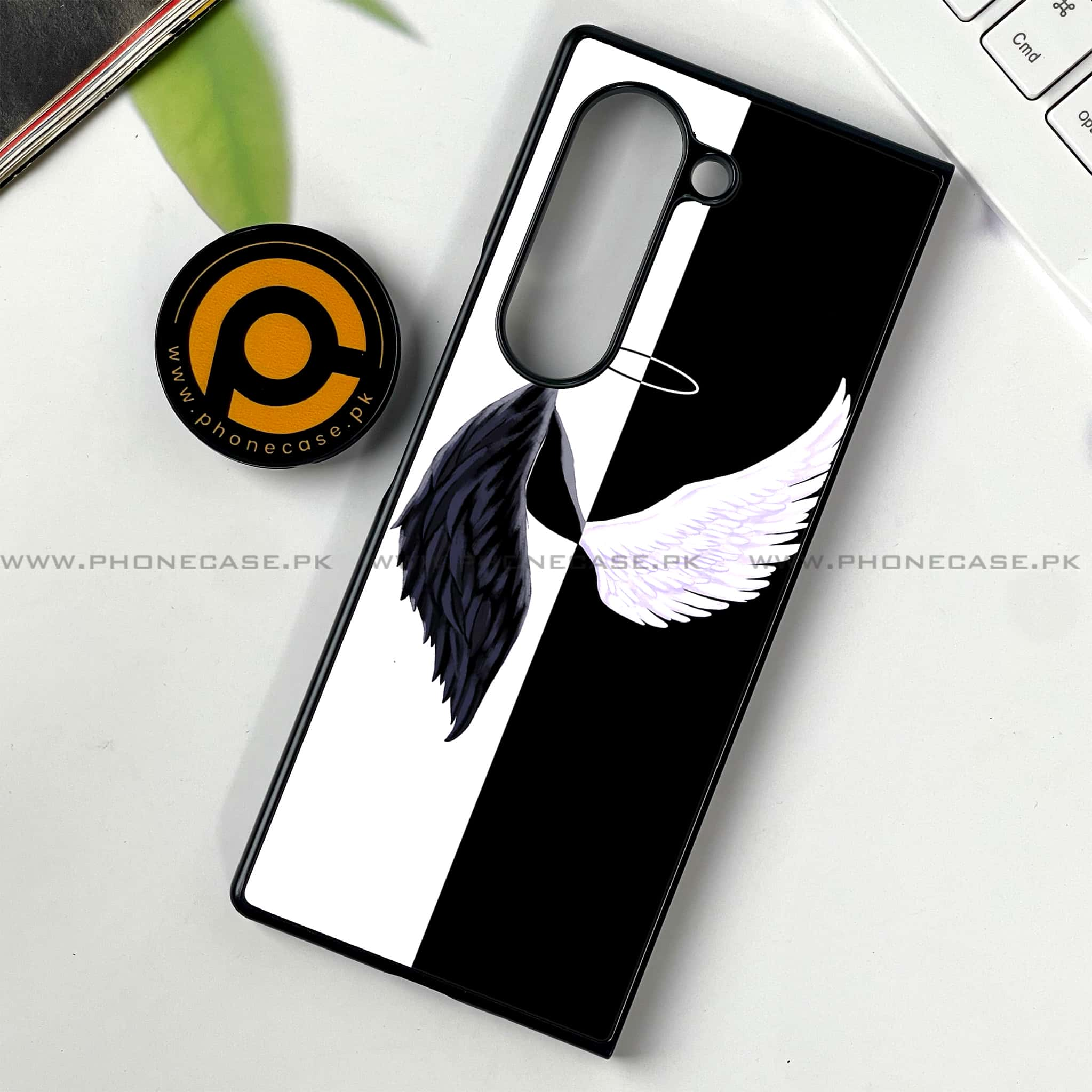 Samsung Galaxy Z Fold 6 - Angel Wings 2.0 Series - Premium Printed Metal soft Bumper shock Proof Case