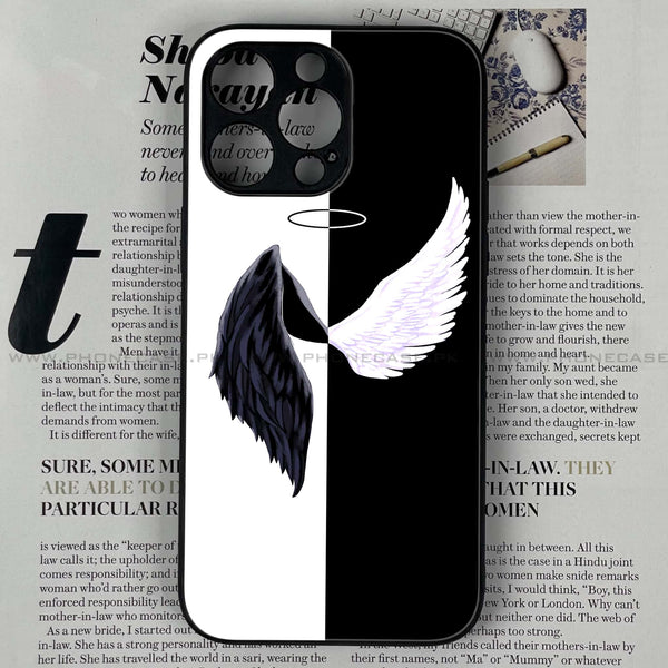 iPhone 12 Pro Max - Angel Wings 2.0 Design 5 - Premium Printed Glass soft Bumper shock Proof Case CS-8924 CS-11955