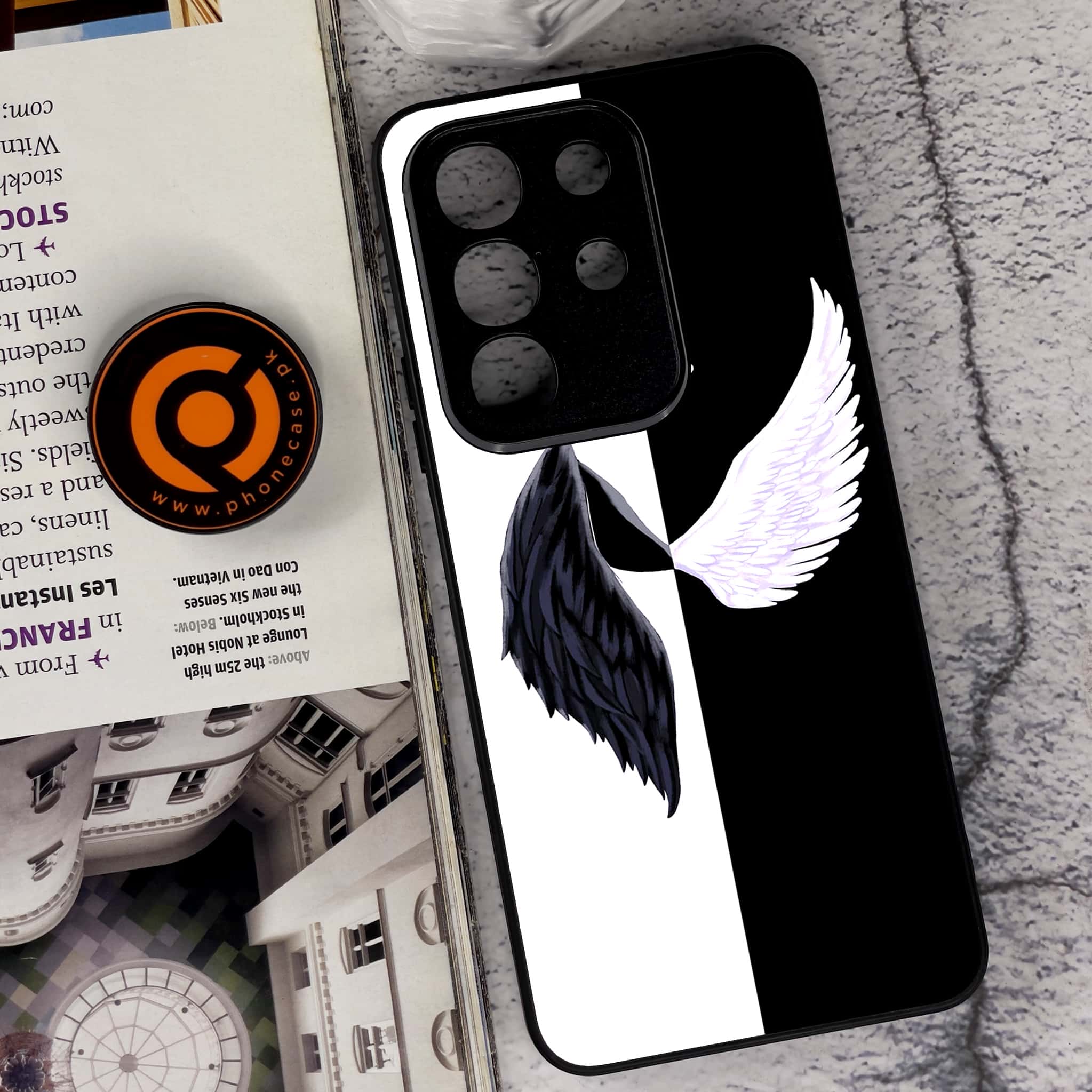 Vivo Y29 4G - Angel Wings 2.0 Series - Premium Metal Printed soft Bumper Shock Proof Case