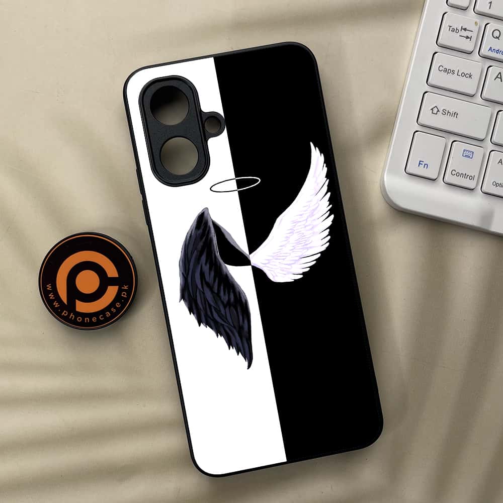Tecno Spark Go 2 - Angel Wings 2.0 Series - Premium Metal Printed soft Bumper Shock Proof Case
