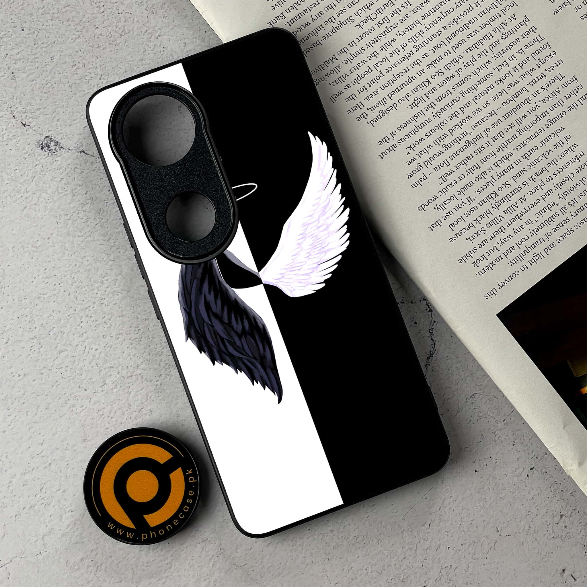 Vivo V50 - Angel Wings 2.0 Series - Premium Metal Printed Soft Bumper Shockproof Case