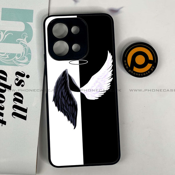 Vivo Y28 - Angel Wings 2.0 Design 5 - Premium Printed Glass soft Bumper shock Proof Case CS-20824 CS-21500